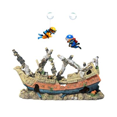 Fish Tank Decoration Large Shipwreck Large Aquarium Decoration