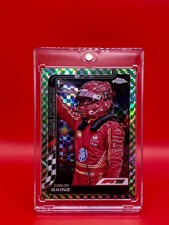 2025 Topps Chrome F1 Carlos Sainz Pole Position Green Checker Flag #121 28/99