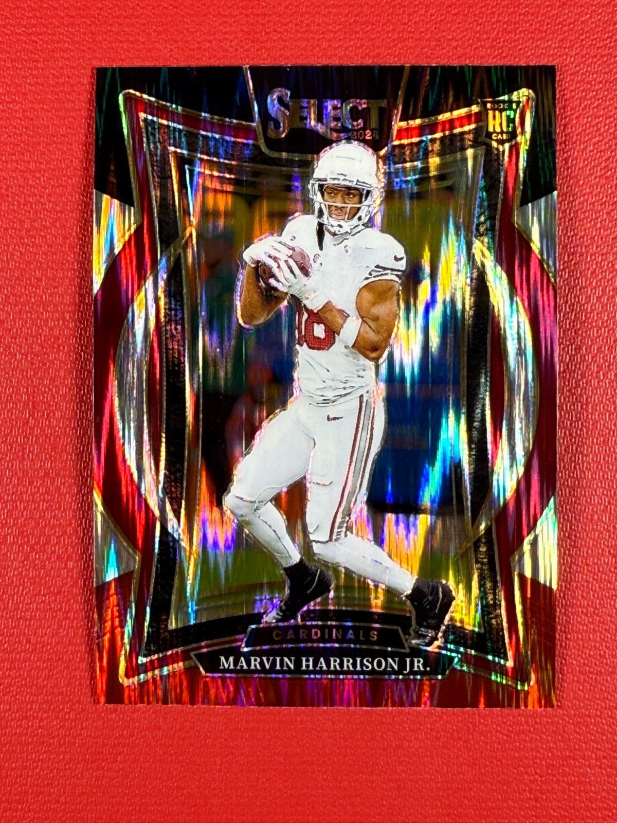 2024 Panini Select Concourse Marvin Harrison Jr #28 - Black & Red Shock Prizm RC