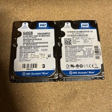 LOT Of (2) Western Digital WD6400BPVT WD Blue 640GB 2.5" SATA Laptop Hard Drive