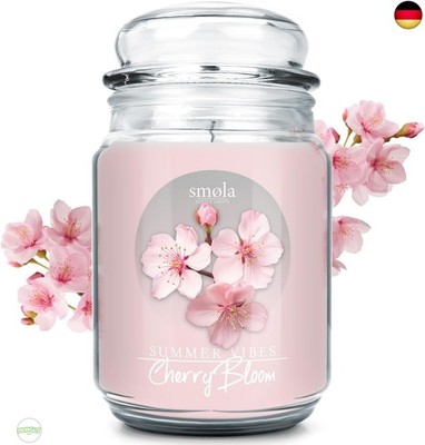 Große Duftkerze im Glas I Cherry Bloom 625ml - Kerze Kirschblütenduft, B