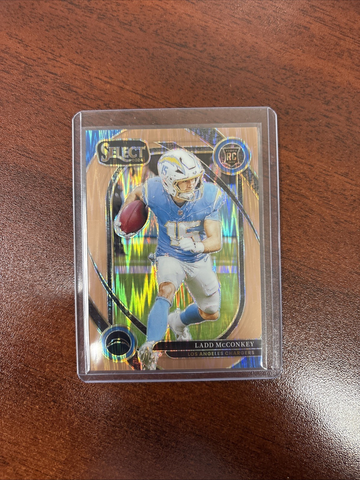 2024 Panini Select - Club Level Ladd McConkey #268 Copper Shock Prizm /299 (RC)