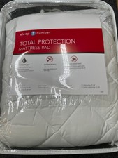 Sleep Number Total Protection Quilted Mattress Pad Twin XL in White
