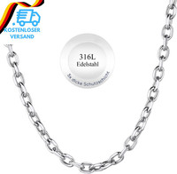Chainshouse Kette FüR Damen Herren Rolokette Edelstahl Halskette Ankerkette 3/5/