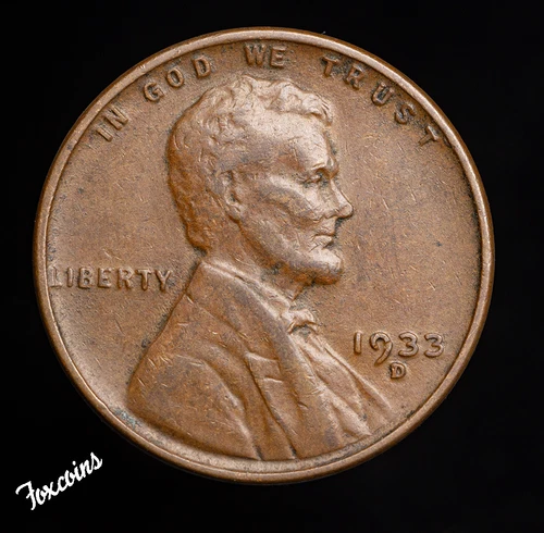 ✅  1933-D Lincoln Wheat Cent - XF