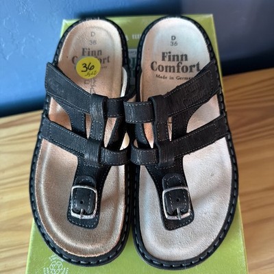 Finn Comfort Women s Sandals Black  Galena-S Schwartz ~ 36 NIB