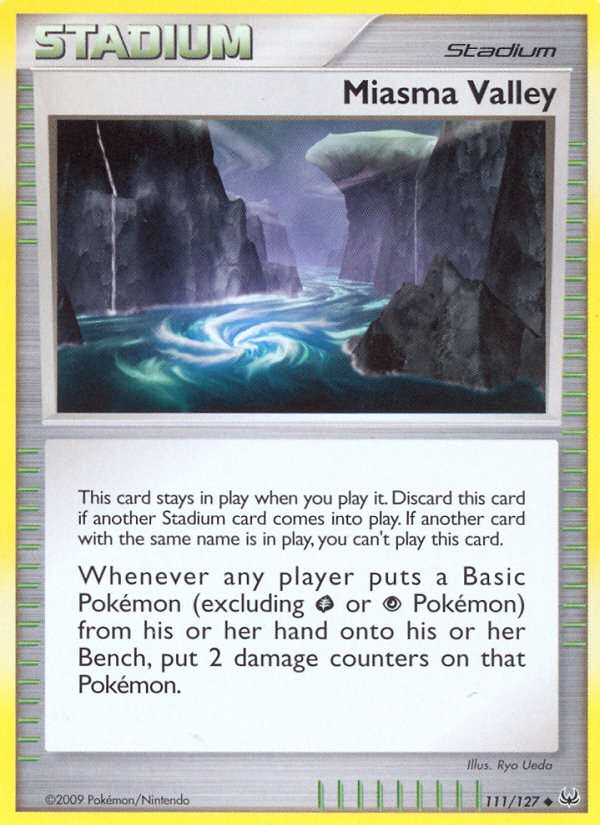 Miasma Valley (111/127) [Platinum: Base Set] Lightly Played Reverse Holofoil