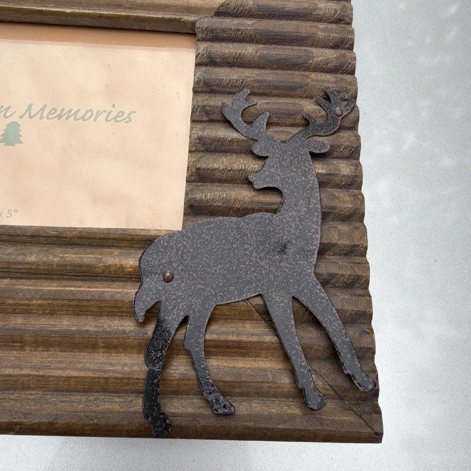  Tree and deer Picture Frames Woods Cabin Nature Rustic 4" x 6" 3.5" x 5.5"  - Image 4 of 4