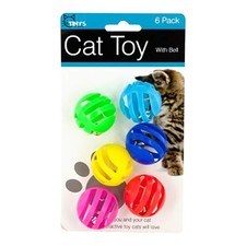 Balls with Bells Cat Toys Set, 6pk Assorted