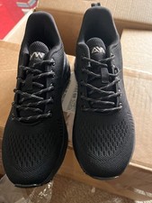 WHITIN Black Mesh Lace Up Low Top Men's Athletic Sneakers Rubber Outsole