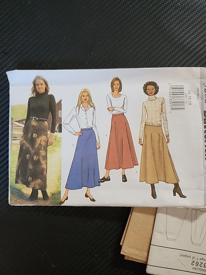Butterick Boho Peasant Style SKIRT  Festival Pattern A-Line Flare Semi Flare Y2K - Image 2 of 4