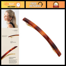 Tortoise Hair Barrette for Women - Ideal for Thin Hair, Elegant French Design
