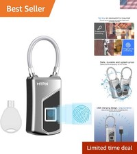 360-Degree Fingerprint Recognition Padlock with Key Backup - Safe for Every Use