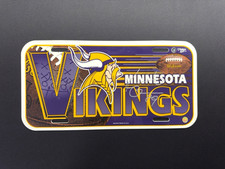 Minnesota Vikings License Plate NFL Football Sign Signed wincraft Kenny Clark