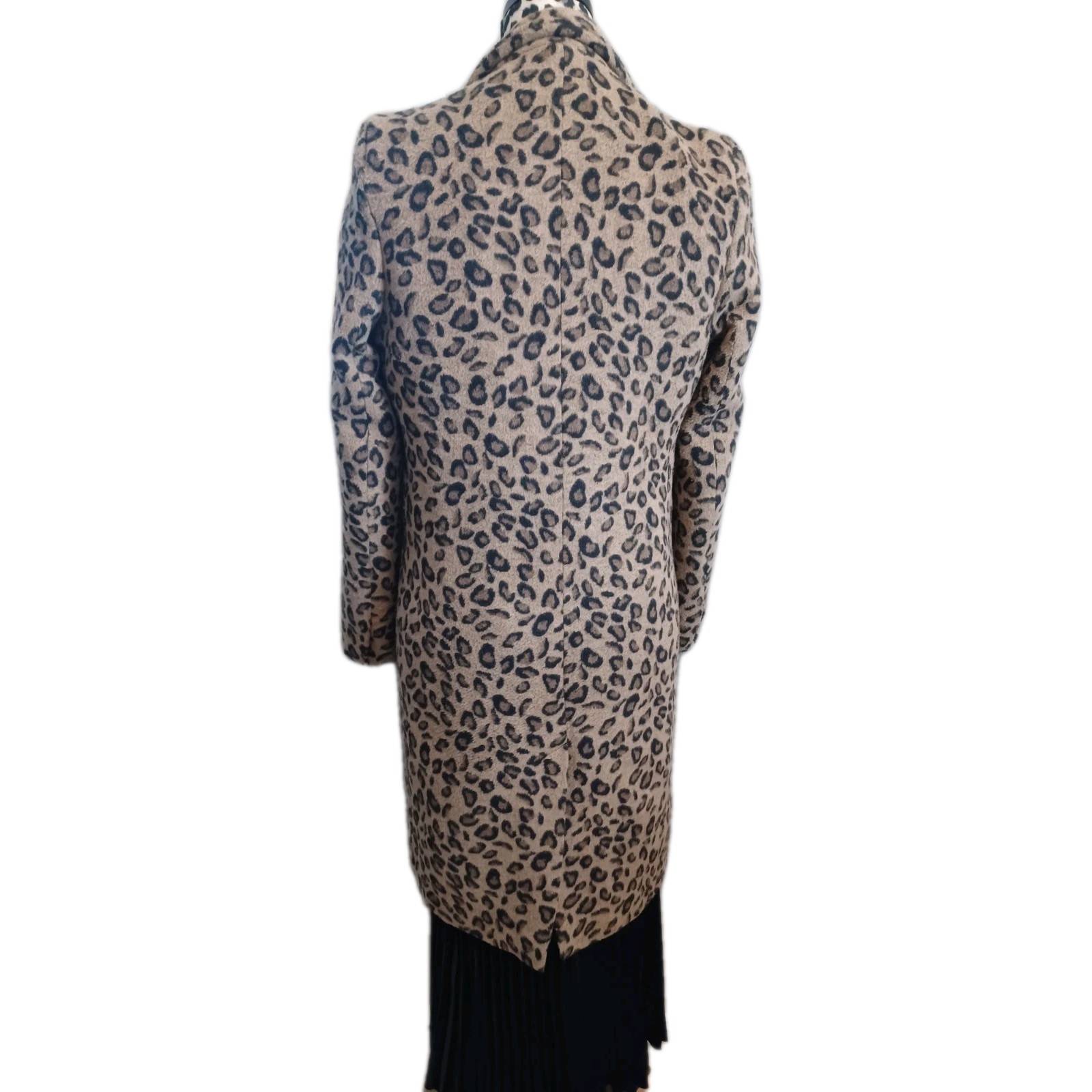 LEOPARD PRINT COAT Snap Closure Zip Pockets Kenda… - image 3