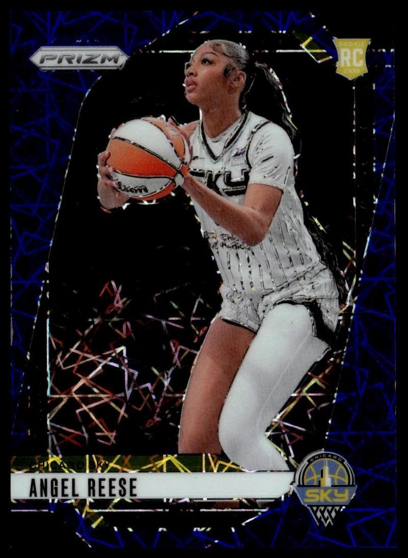2024 Panini Prizm WNBA #10 Angel Reese Blue Velocity Prizms