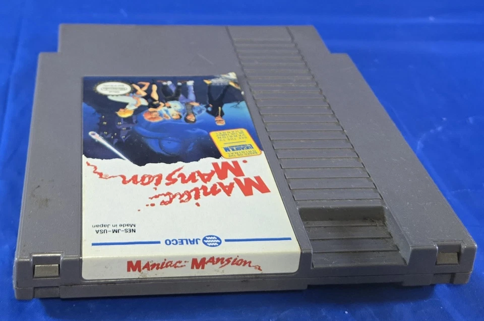 NINTENDO NES MANIAC MANSION AUTHENTIC 1985 CARTRIDGE ONLY GOLD BACK LABEL GREAT - Image 3 of 3