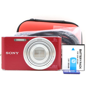 Sony Digital Camera Cybershot DSC-W830 20.1MP Compact Red Tested Full Kit