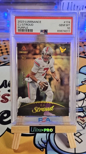 2023 Panini Luminance - Rookie Purple #174 C.J. Stroud /175 (RC) PSA 10