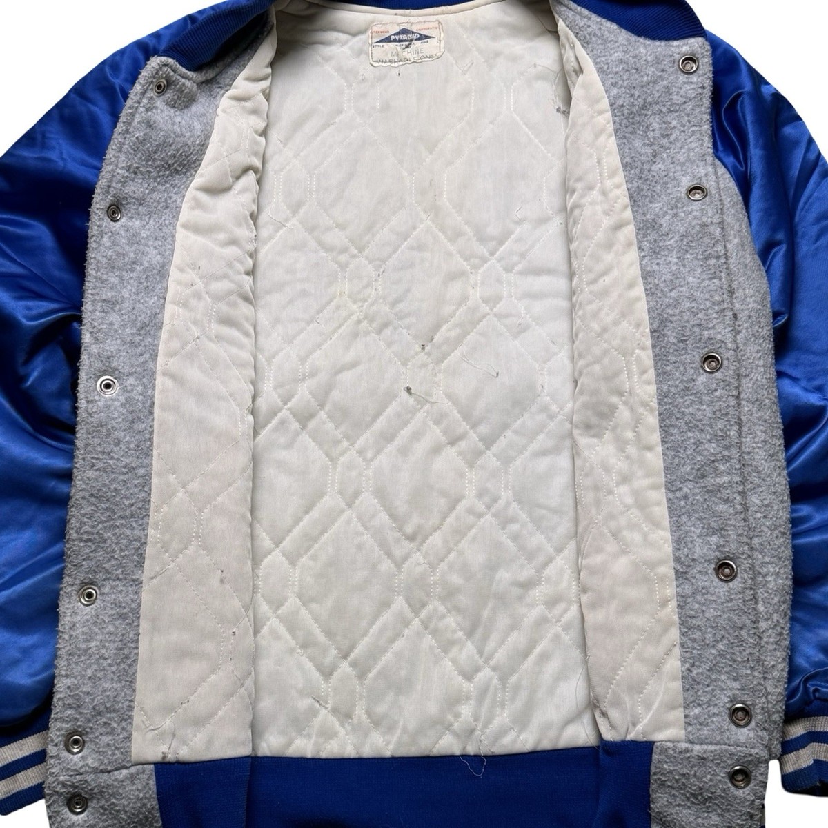 Vintage 60s Pyramid USA Bennett JR Wool Satin Varsity Letterman