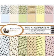 Reminisce WINNIE THE POOH LITTLE PRINTS SCRAPBOOK KIT 12 12x12 Papers