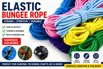 Elastisches Gummiseil Stoßschnur Festzurren Elastisch Rücklauf von mindestens 100%