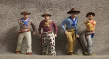 VTG Britains American Wild Wild West Cowboys w/ guns Lead Metal 54mm Lot of 4