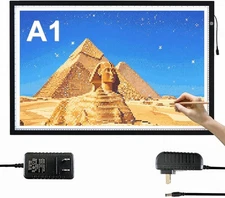 A1(34.6in X 23.6in) Extra Large Tracing LED Light Pad Kits for Diamond black 