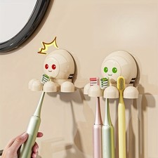 Octopus Suction Cup Toothbrush Holder - Wall-Mounted Electric Toothbrush Rack