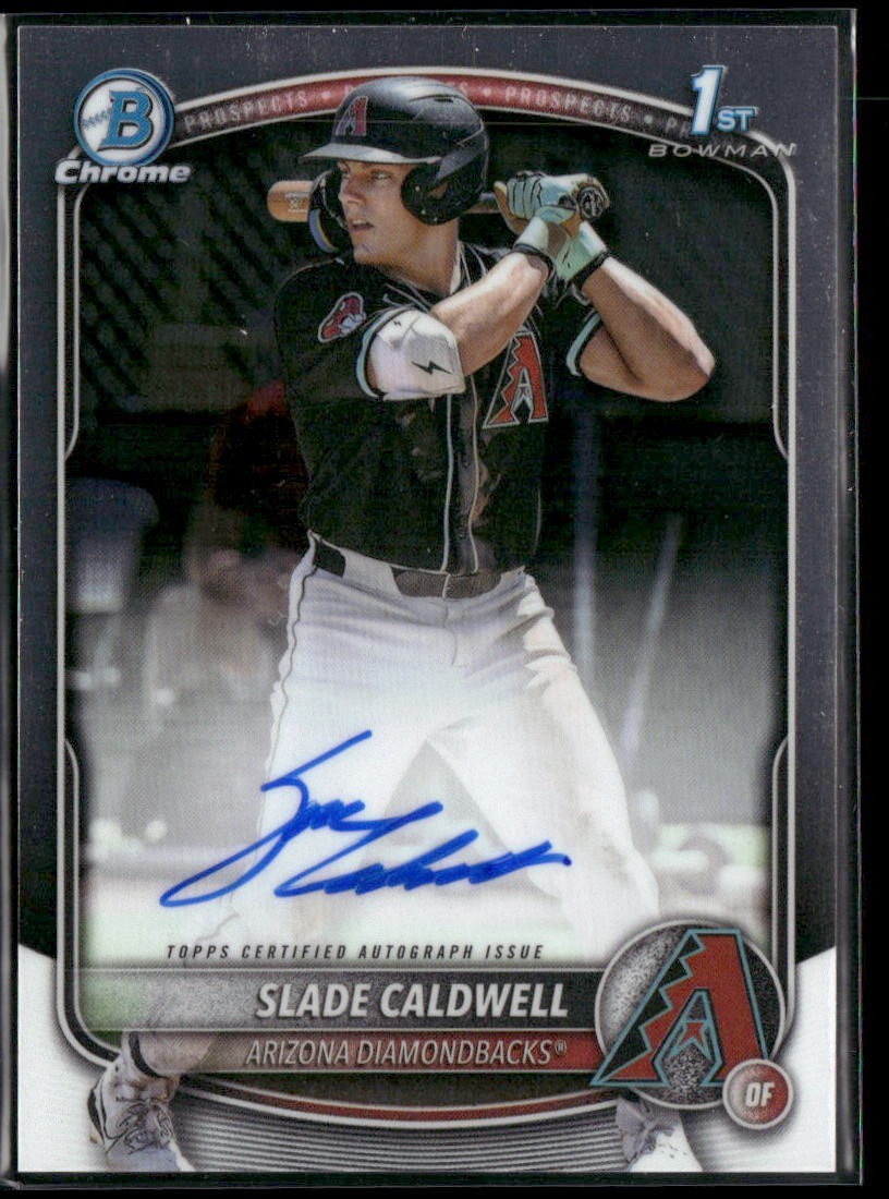 2025 Bowman Chrome Prospect Auto Slade Caldwell Diamondbacks 1st Autograph
