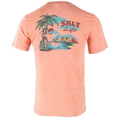Salt Life Aloha Hula Saltwash S/S Tee Orange  M Live Salty Saltlife NWT New