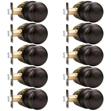 10 Pack Oil Rubbed Bronze Passage Door Knobs Stainless Steel Interior Hardware