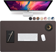 Leather Desk Mat Large 36" X 20", Desk Protector Mat, PU Leather Desk Pad, Large