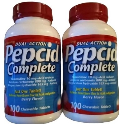 Pepcid Complete 10mg  Tablets 100x2=200 exp date. 8/2027 berry Flavor