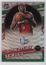 2021-22 Donruss Optic Signature Series Green Wave Prizm Usman Garuba Auto 3u4