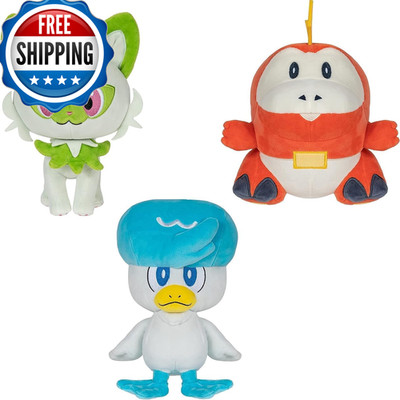 Pokémon Pokmon Paldea First Partner Plush 3 Pack - 8-Inch Pokmon Plush Of