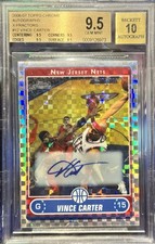 2006-07 Topps Chrome Vince Carter #12 X-Fractor Autographs /10 (AU) BGS 9.5