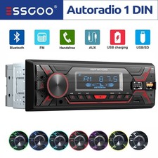 Car Radio Bluetooth Stereo MP3 Player 2USB/TF/FM/AUX Head Unit CD Single 1 DIN