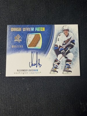 ALEXANDER OVECHKIN 2007-08 UD SP Authentic Rookie Review Patch Auto /100