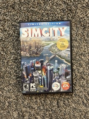 SimCity Limited Edition PC DVD ROM Case Disc Inserts Origin Code Not Guaranteed