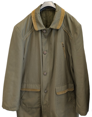 Dunn & Co. Duschfester Mantel Kontrast Cord Oliv Khaki Herren Jacke - 44