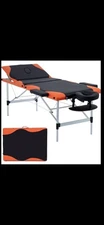 Portable Aluminium Massage Table for Bed 3 Fold, Orange, 84''