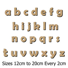 Wooden MDF Lowercase Letters 3mm, 12cm to 20cm Craft Signs Home  Decoration