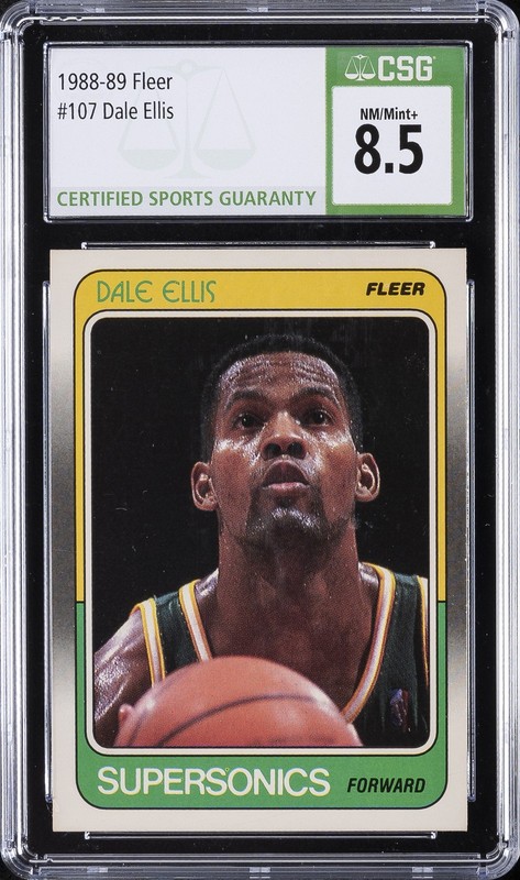 1988-89 FLEER #107 DALE ELLIS CSG 8.5