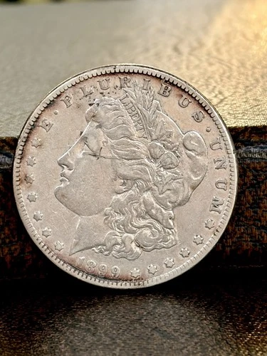 1899 Morgan Silver Dollar $1 Circulated Business Strike 0.9 Fineness US Coin