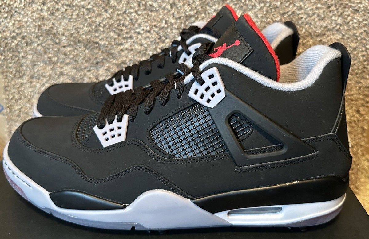 Air Jordan 4 G Bred Golf Cleats CU9981-002 Mens Size 14 NEW IN BOX