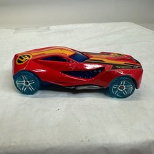 Hot Wheels Urban Agent Red 2008 Mattel Diecast Toy Car Number 3 Blue Wheels