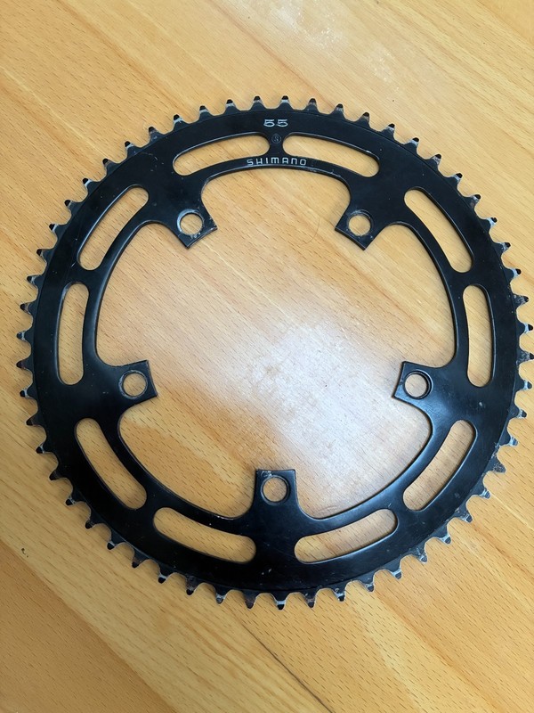 Shimano Dura Ace 55t 1st Gen Black Chainring Good Used