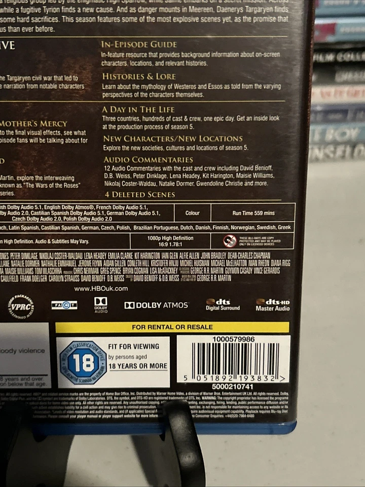 Game of Thrones: Season 5 [Blu-ray] [2015] [Region Free] BUY 3 Get 1 FREE Foto 4 de 4