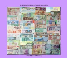 50  UNTERSCHIEDLICHE  BANKFRISCHE  WELTBANKNOTEN Unc.  6995##